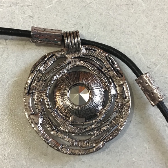 2/$25 Statement Necklace with Large Circular Pendant - Picture 10 of 14